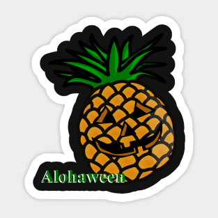 hawaii halloween pineapple alohaween Sticker